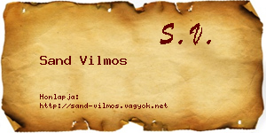 Sand Vilmos névjegykártya