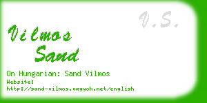 vilmos sand business card